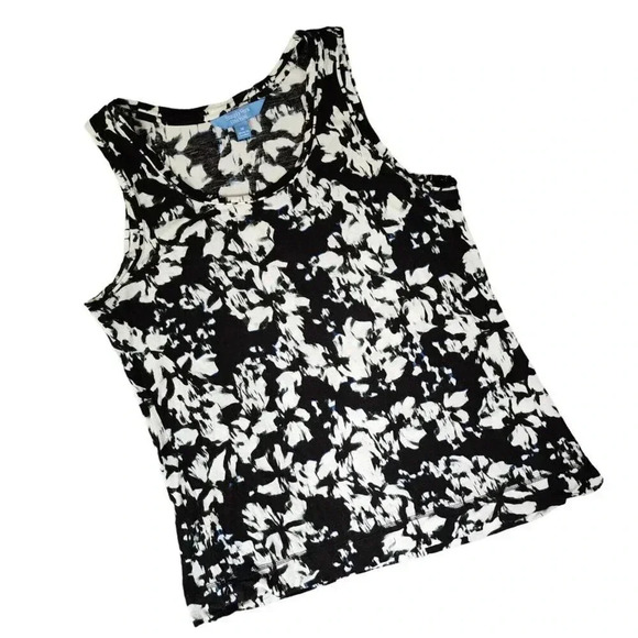 Simply Vera Vera Wang Top Blouse Women's Medium Black & White Pullover - Picture 1 of 5